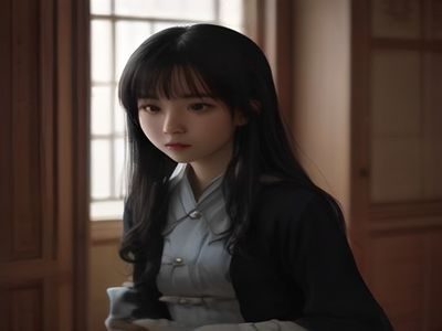 实验室内科学家在显微镜下观察处女开苞细胞分裂过程，蓝紫色荧光染色清晰呈现细胞结构